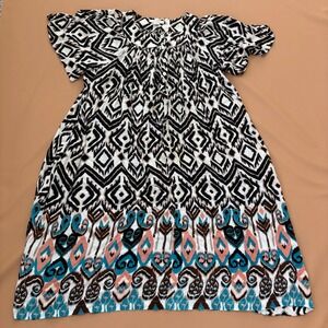 Go Softly Patio Women's Dress Pockets House Muu Muu Boho Medium Coastal‎ Florida
